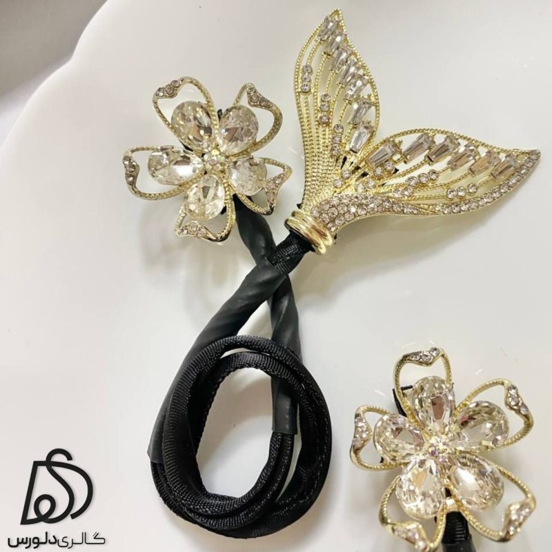 باندفر زنانه مجلسی پری دریایی و گل فول نگین زایا کد 3086
