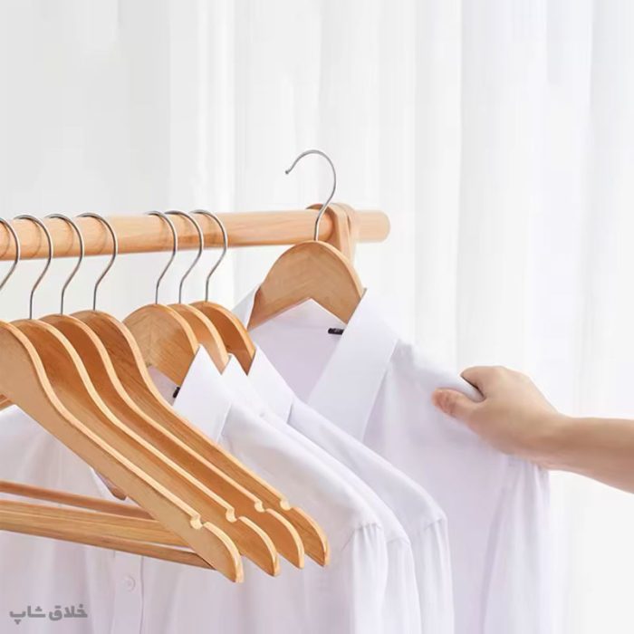 چوب لباسی طرح چوب 6 عددی آویز لباس