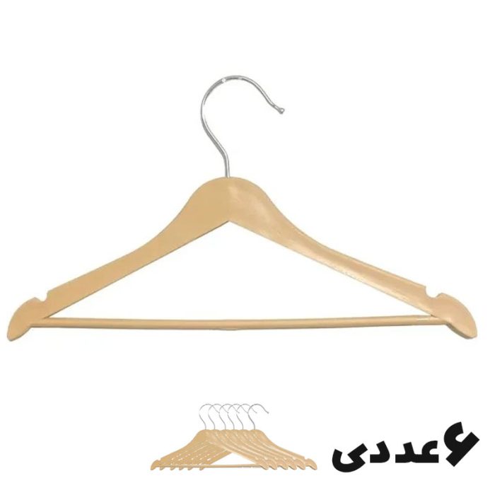 چوب لباسی طرح چوب 6 عددی آویز لباس